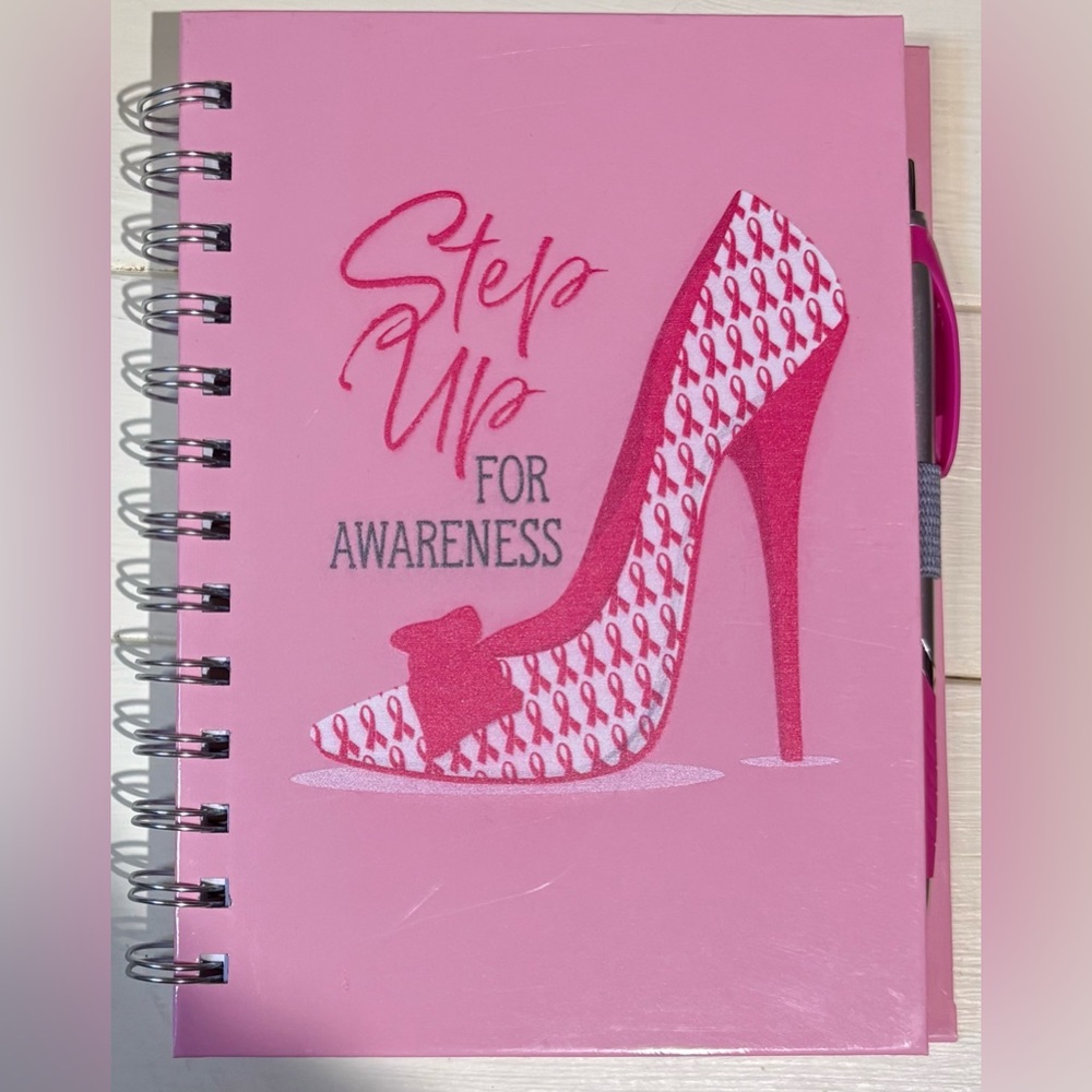 Pink High Heel Awareness Notebook.